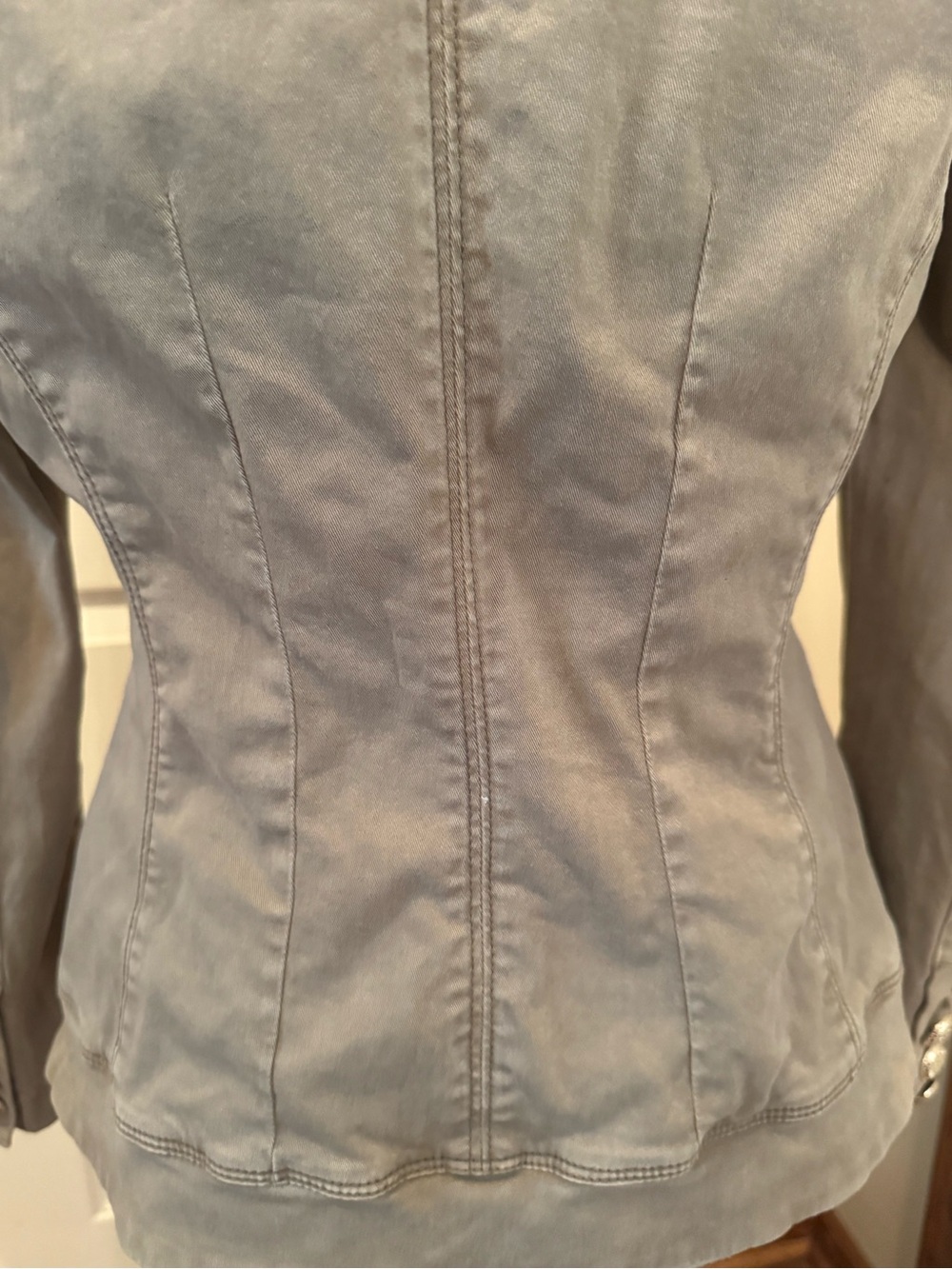 White House Black Market Light Beige Double-Breasted Tailored Blazer - Picture 5 of 12